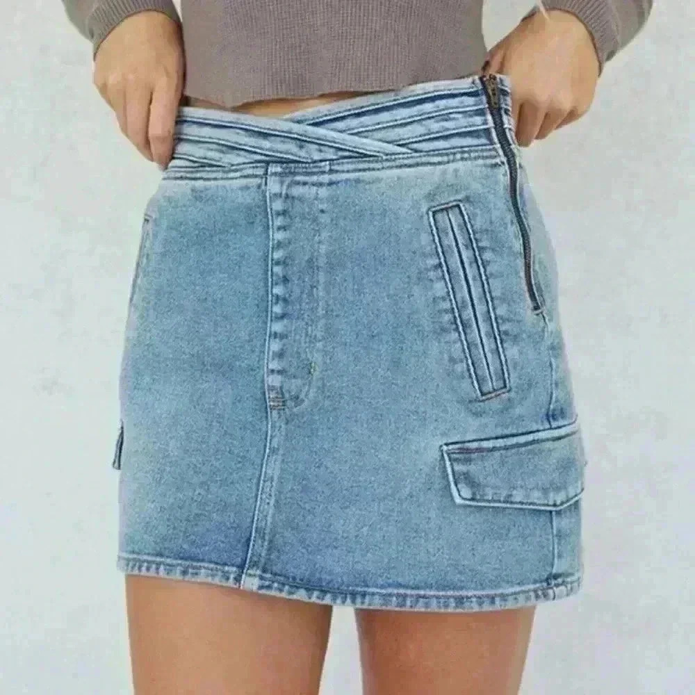 PacSun Light Blue Cargo Skate Mini Skirt‎ size 25
